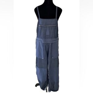 NWT Adam Selman Inside-Out Overalls Size 6 Lightweight Indigo Made In USA Cargo